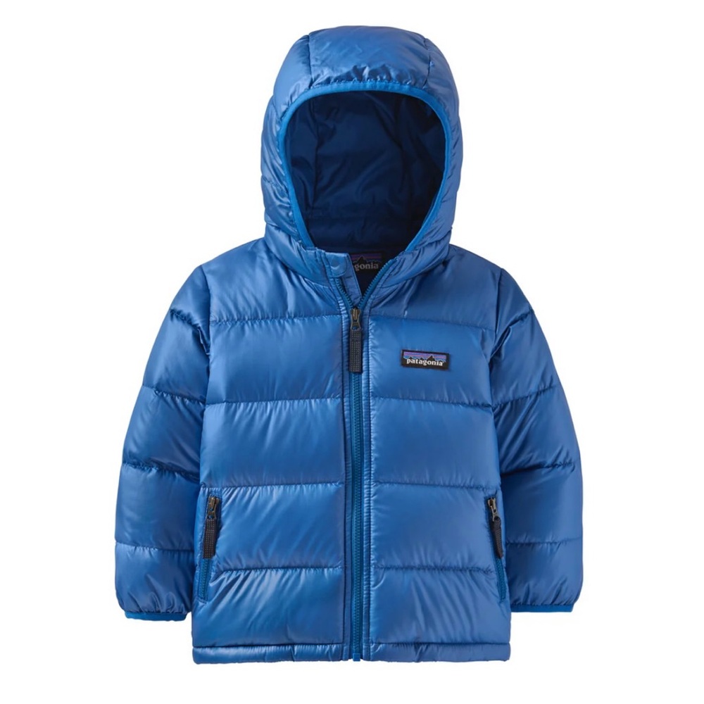 Patagonia Kids Blue Hooded Puffer Jacket